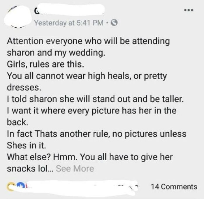 This Dude Ordering Women How To Act At His Wedding 🙄