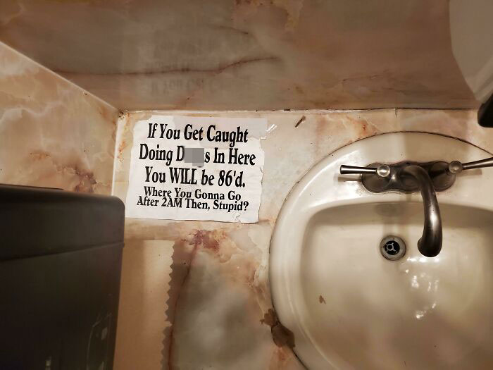 A Sign In Our Local Bars Bathroom