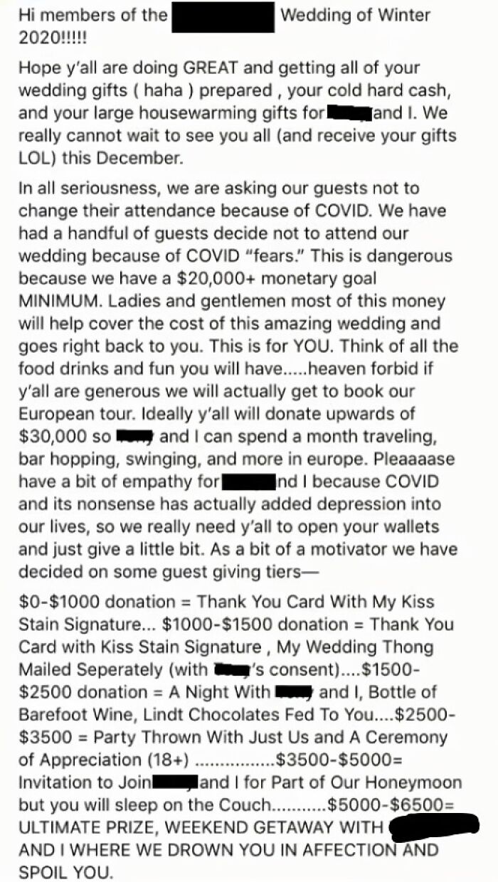 Bride Demands 30k