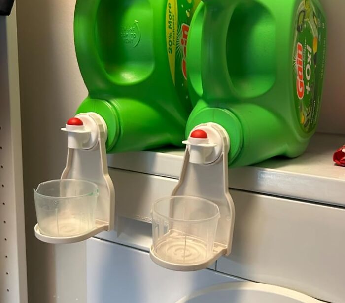 Simplify Your Laundry Day With The Handy Laundry Detergent Cup Holder, Keeping Your Detergent Container At Arm's Reach And Mess-Free