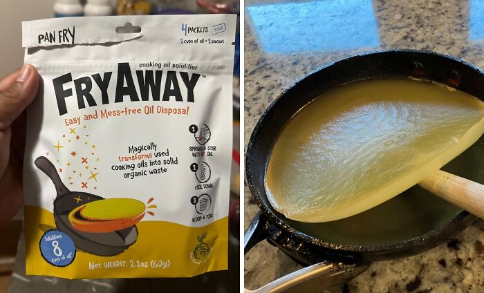 Simplify Cooking Cleanup And Reduce Fat Mess With The Clever Cooking Oil Solidifier, Turning Liquid Oil Into A Solid, Easy-To-Dispose-Of Mess