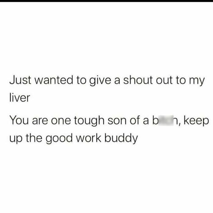 Text meme humorously praising liver, part of "Circle Of Idiots" funny meme collection.