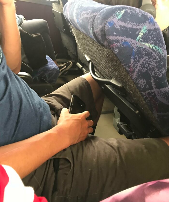 When You’re 6’4 And The Person In Front Of You Maxes Out Their Reclining Seat