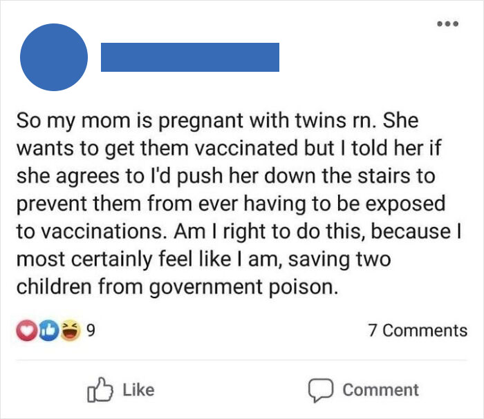 Screenshot of a social media post with a controversial sentiment, illustrating entitled people requests.