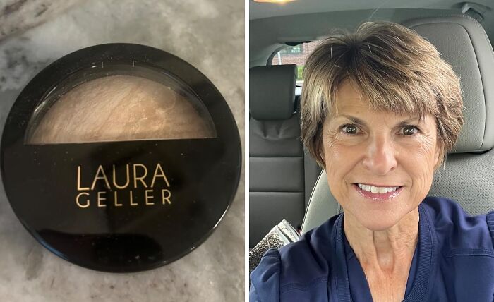This Laura Geller Color Correcting Powder Is Like A Magic Eraser For Your Face, Banishing Redness, Dark Circles, And Uneven Skin Tone In A Single Swipe
