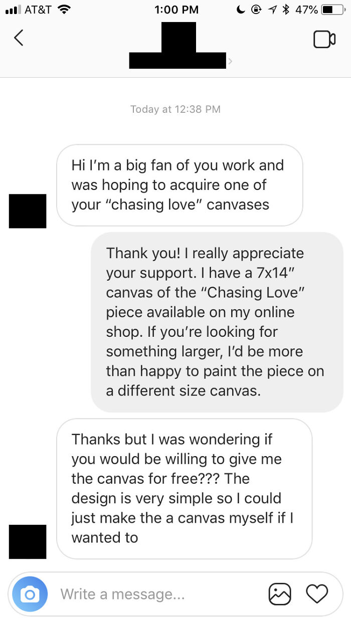 My Artwork Is Easy To Recreate So I Should Give It Away Free!