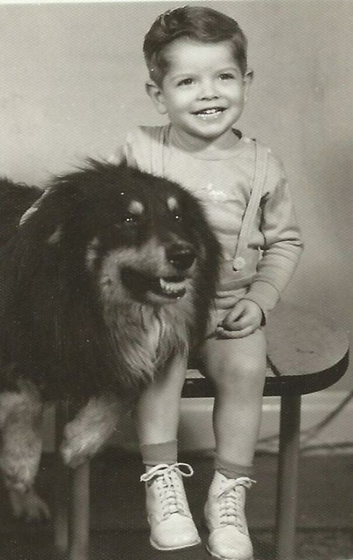 My Father And His Dog, Rex. About 1948