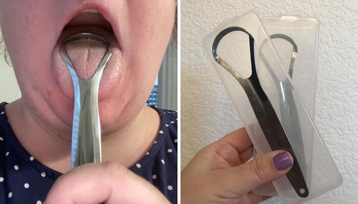 Wake Up Your Mouth With This Stainless Steel Tongue Scraper And Say Goodbye To Morning Funk With A Fresh, Clean Start