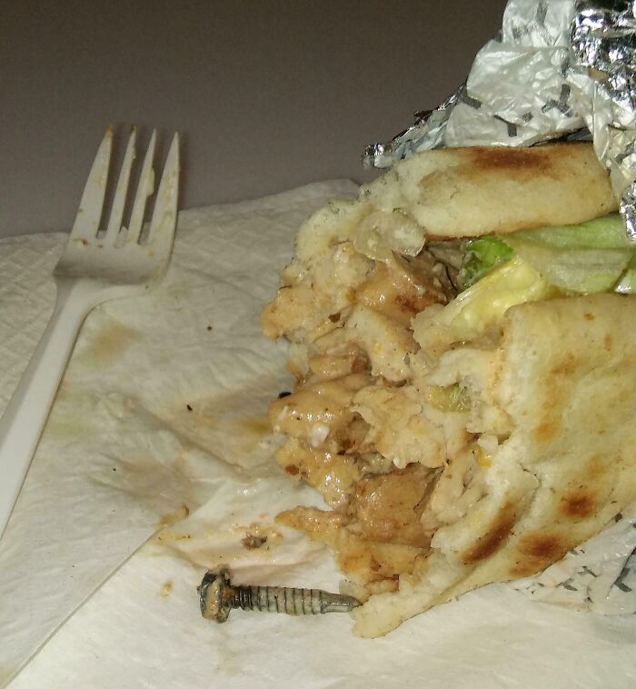 Bit Into A Prize Hidden In The Pita I Got From Pappas Greek Truck For Lunch