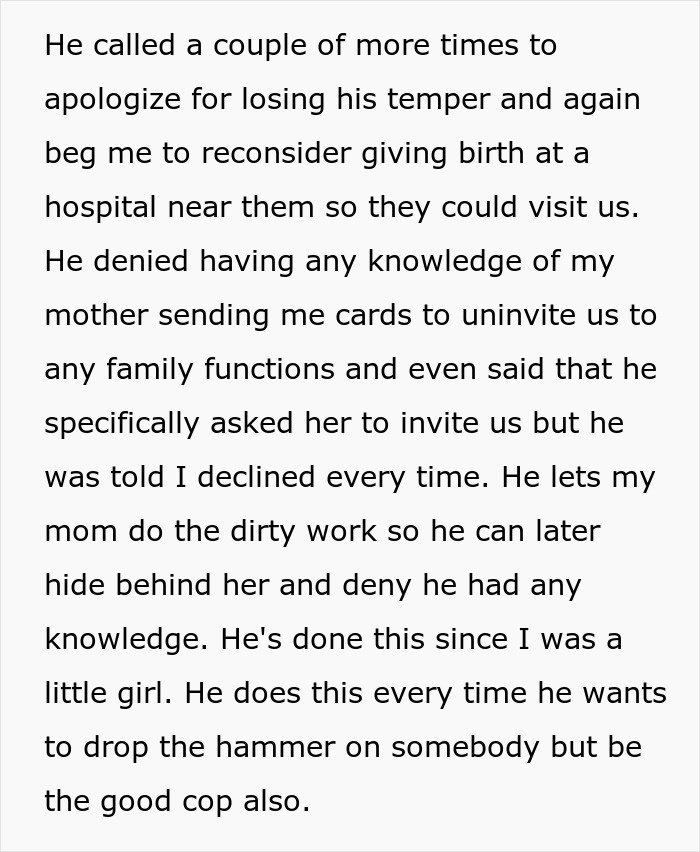 Old-School Parents Skip Daughter's Wedding Over Silly Tradition, She Bans Them From Seeing Her Child