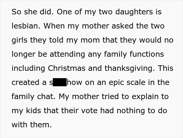 Grandparents Pressure Son To Cut Kids Off Until They Come To Family Events After Election Grandparents Pressure Son To Cut Kids Off Until They Come To Family Events After Election