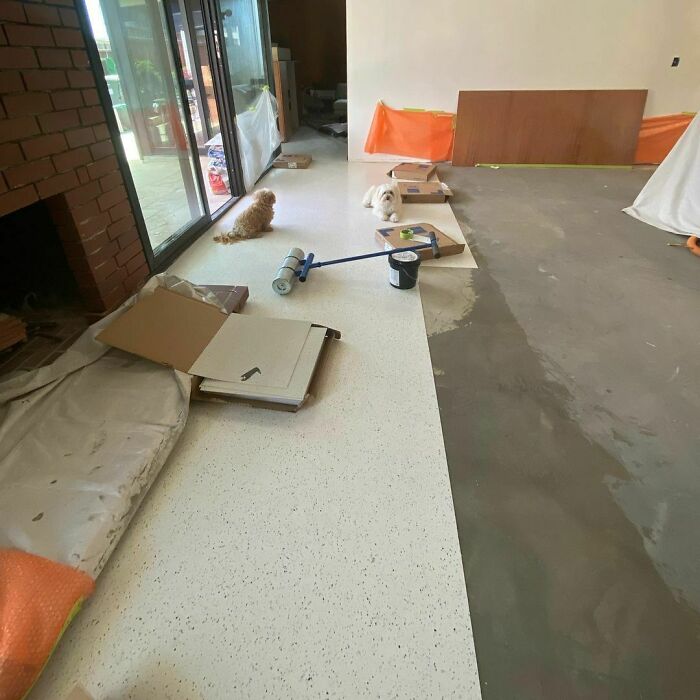 Floor Repair Was Going Well, Until We Opened Our New Tile Boxes And Realized The Store Sent Us The Wrong One. Also, The Tile Manufacturer Has Been Hacked And Can’t Access Their Inventory