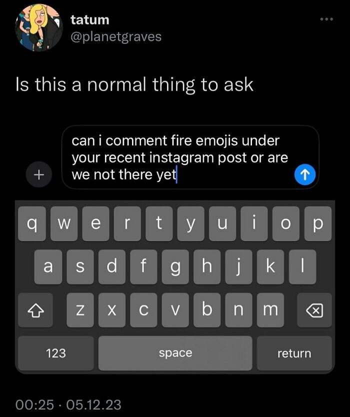 Screenshot of a tweet humorously questioning social media etiquette with a funny memes theme.