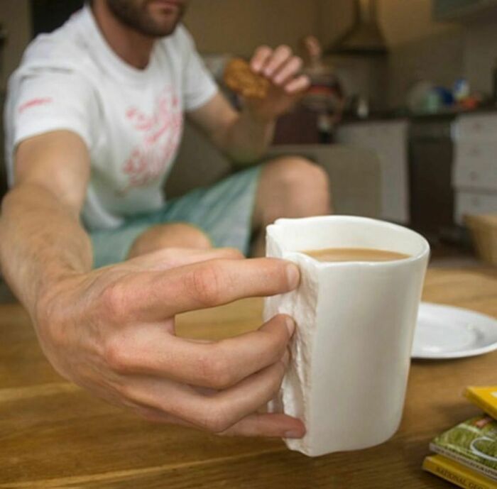 Pinch Hold Coffee Mug Designed For Rock Climbers To Help Them Improve Their Pinch Grip