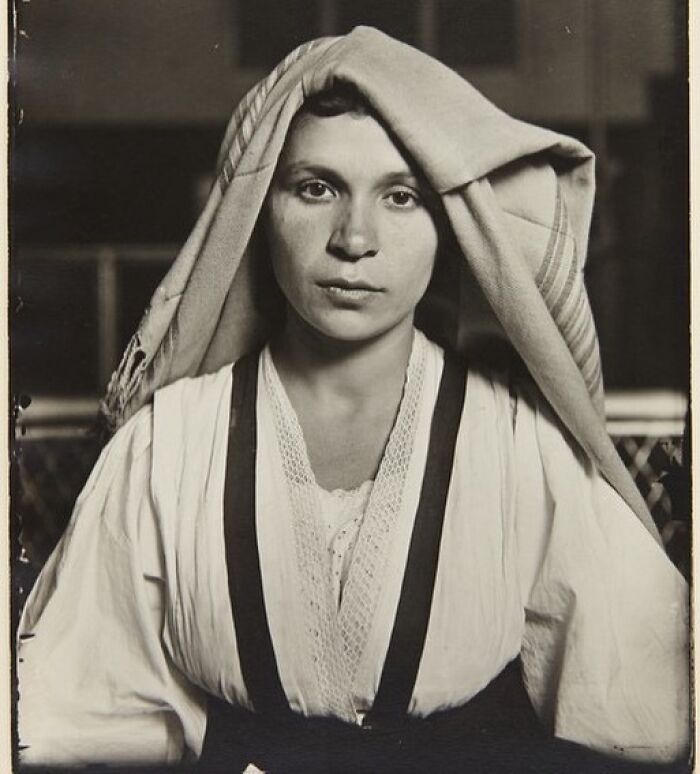 An Albanian Woman From Italy At Ellis Island, Circa 1905