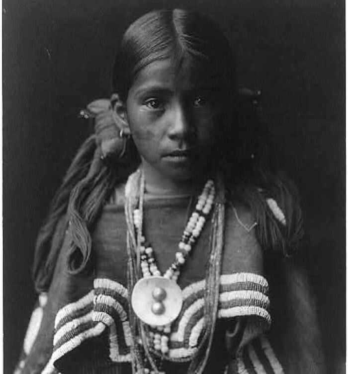 Portrait Of A Girl From The Jicarilla Apache Nation, Circa 1905