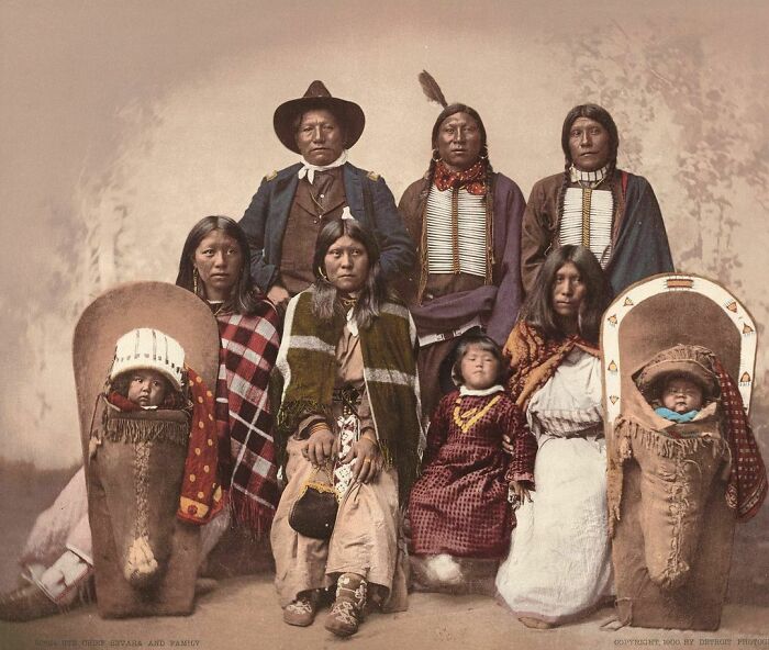 Portrait Of Ute Chief Severo And His Family, Circa 1885