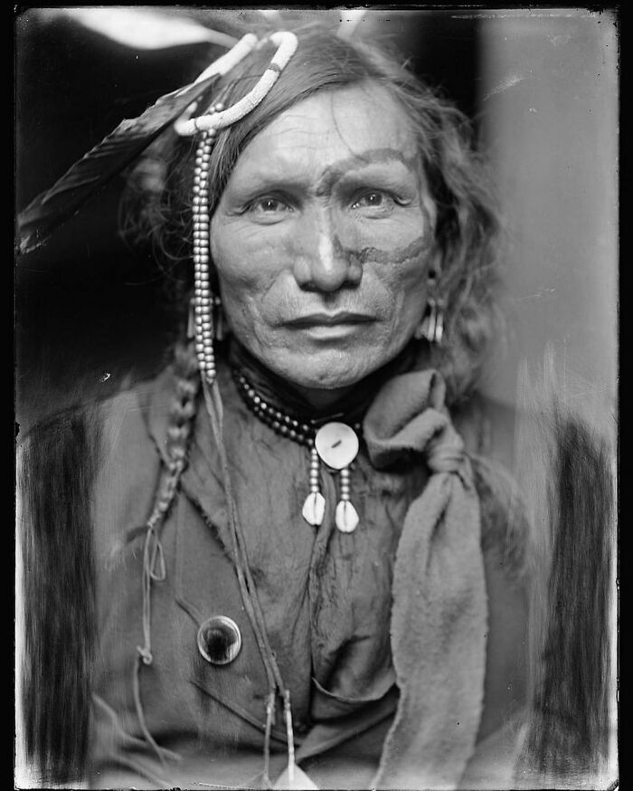 Portrait Of Iron White Man, A Sioux Native American, Circa 1900
