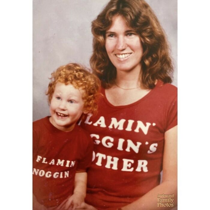 “My Mother Had These Shirts Made For A ‘Professional’ Photoshoot.”⁠