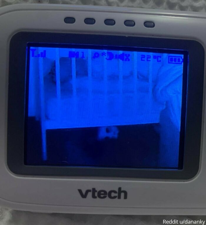 "My Daughter's Stuffed Dog Rolled Under Her Bed. Checking The Monitor Nearly Gave Me A Heart Attack."⁠