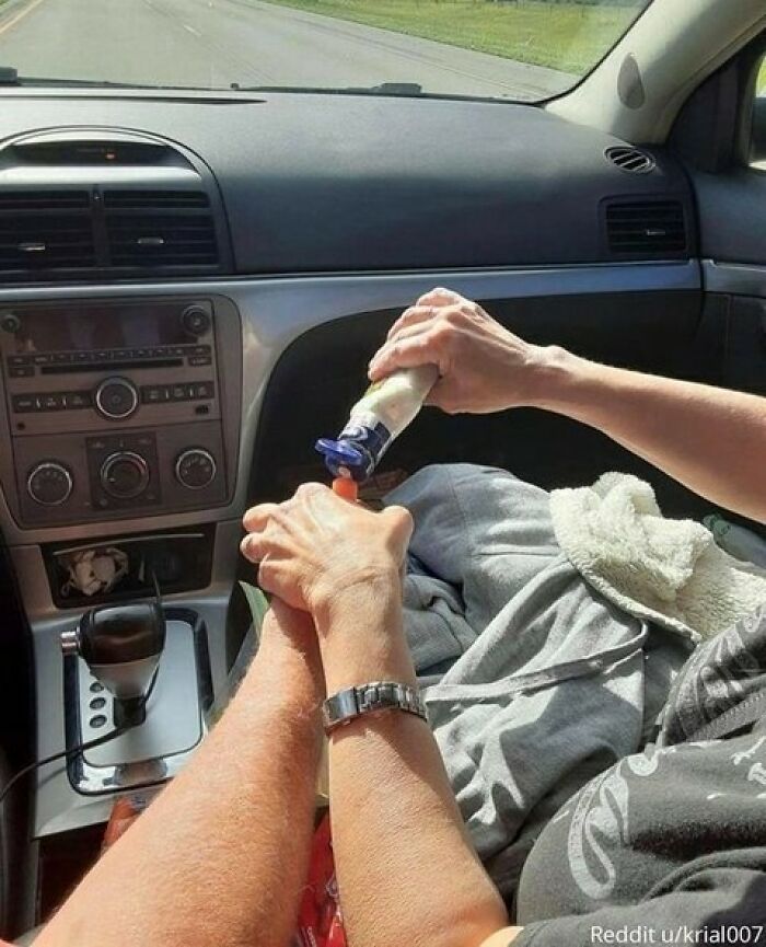 "This Is Love. My Dad Is Driving And My Mom Is Squirting Ranch On Each Carrot He Holds Out."⁠