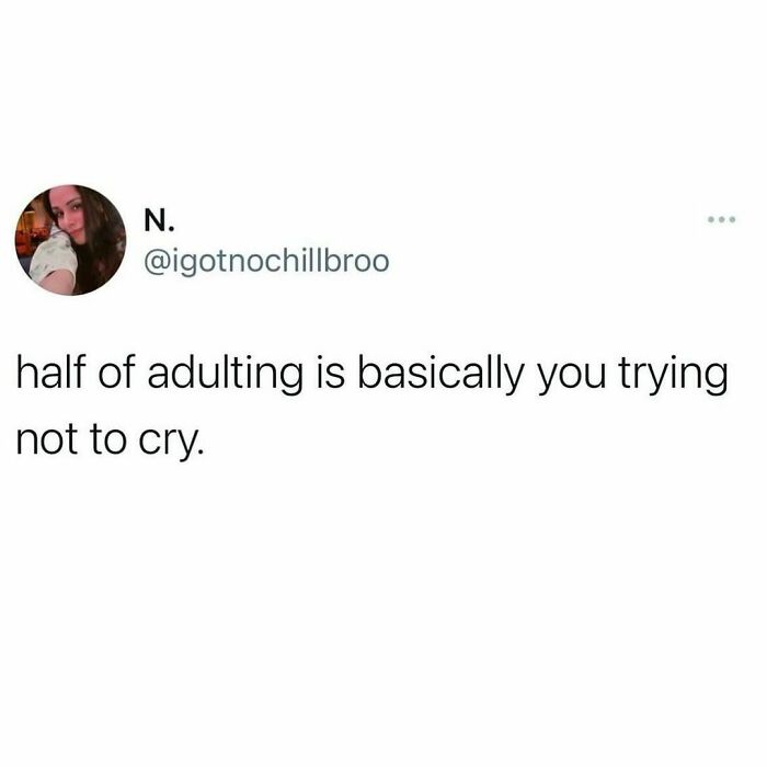 Meme text about adulting struggles humorously captures the challenges faced by those over 30.