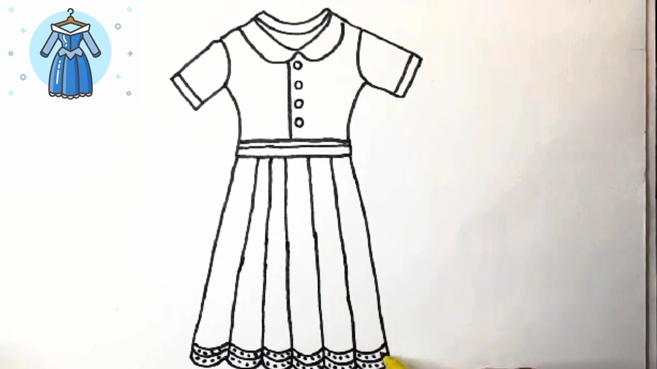 How To Draw A Dress | Easy Dress Drawing