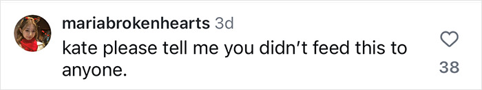 Instagram comment showing disbelief about cooking a turkey in a toilet.