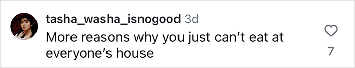 Comment criticizing cooking turkey in a toilet, highlighting hygiene concerns.