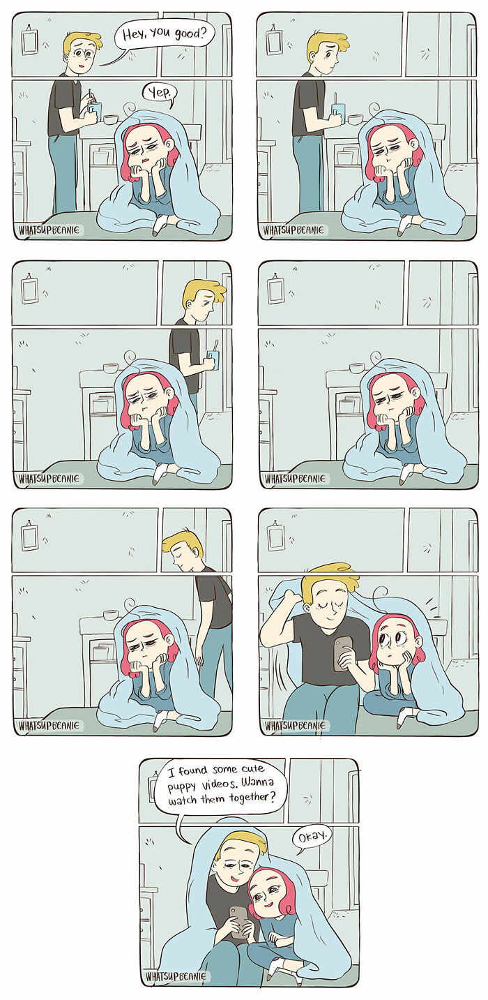 This Artist Creates Wholesome Comics About Cats And Dogs (New Pics)