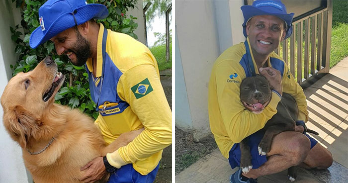 Animal-Friendly Postman: 44 Selfies This Man Took With Every Animal On His Mailing Route (New Pics)