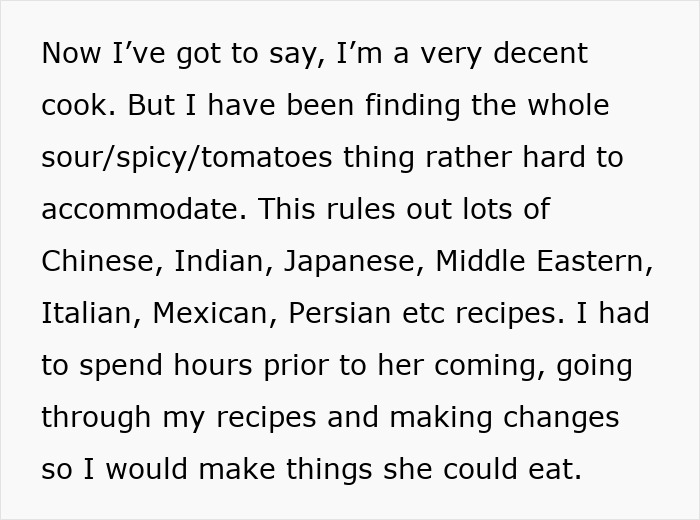 DIL Wastes 2 Weeks Slogging Over Cooking Based On MIL's Diet, MIL Actually Faked It All