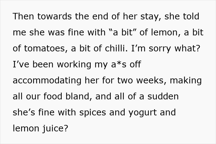 DIL Wastes 2 Weeks Slogging Over Cooking Based On MIL's Diet, MIL Actually Faked It All
