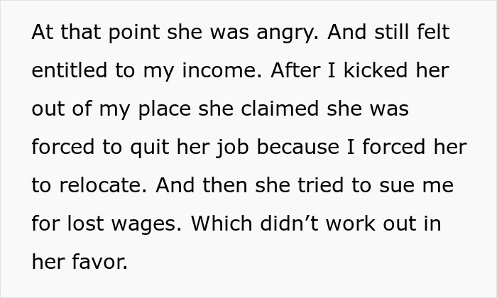 Text about entitlement and rent dispute after infidelity and eviction. Text about entitlement and rent dispute after infidelity and eviction.