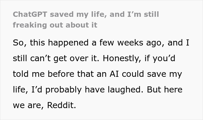 Person Vents About Their Symptoms To ChatGPT On A Whim, Ends Up Avoiding A Heart Attack Person Vents About Their Symptoms To ChatGPT On A Whim, Ends Up Avoiding A Heart Attack