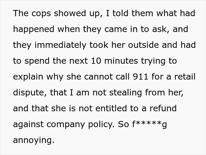 Customer Commits “Return Fraud”, Calls The Cops On Sales Agent Customer Commits “Return Fraud”, Calls The Cops On Sales Agent