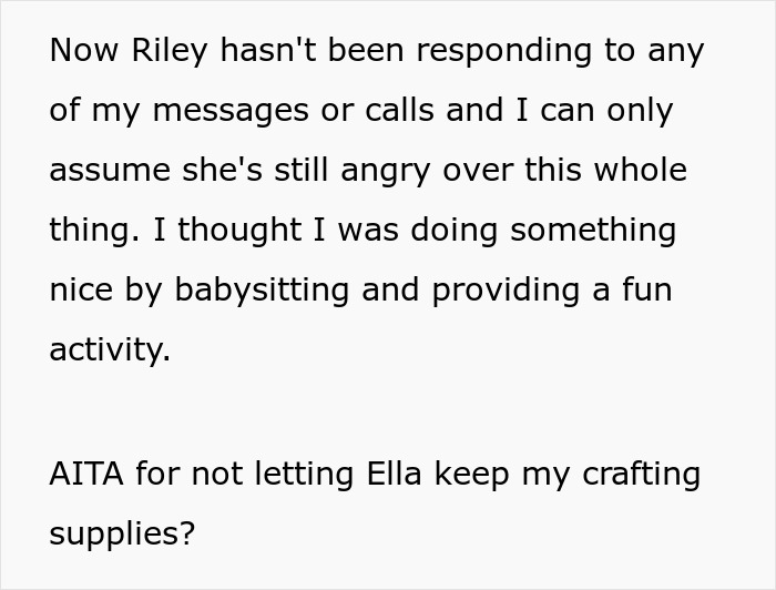 Woman Shares Her Hobby With Friend&rsquo;s Daughter, Gets Silent Treatment For Not Gifting The Supplies