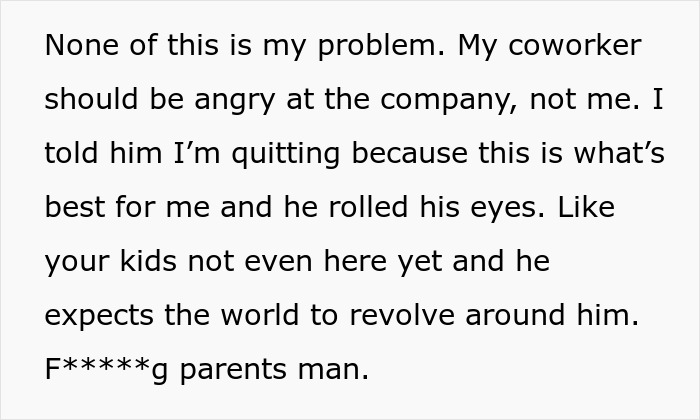 Man Furious At Childfree Coworker For Ruining His Paternity Leave, Gets A Reality Check Man Furious At Childfree Coworker For Ruining His Paternity Leave, Gets A Reality Check