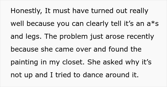 "A Homemade Piece Of Artwork": Guy Hates GF's Birthday Gift, Says It Makes Him Uncomfortable "A Homemade Piece Of Artwork": Guy Hates GF's Birthday Gift, Says It Makes Him Uncomfortable