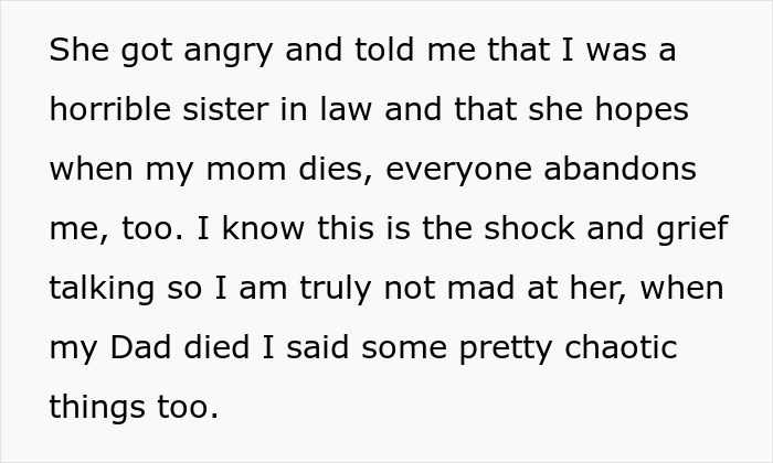 Woman Expects Her SIL To Pause Her Life As Her Mom Died, Can’t Believe She’s Going To A Concert Woman Expects Her SIL To Pause Her Life As Her Mom Died, Can’t Believe She’s Going To A Concert