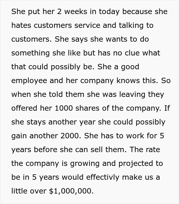 Man Relying On Wife's Salary Tells Her "Tough It Out For 5 Years" At Toxic Job To Make Them Rich Man Relying On Wife's Salary Tells Her "Tough It Out For 5 Years" At Toxic Job To Make Them Rich