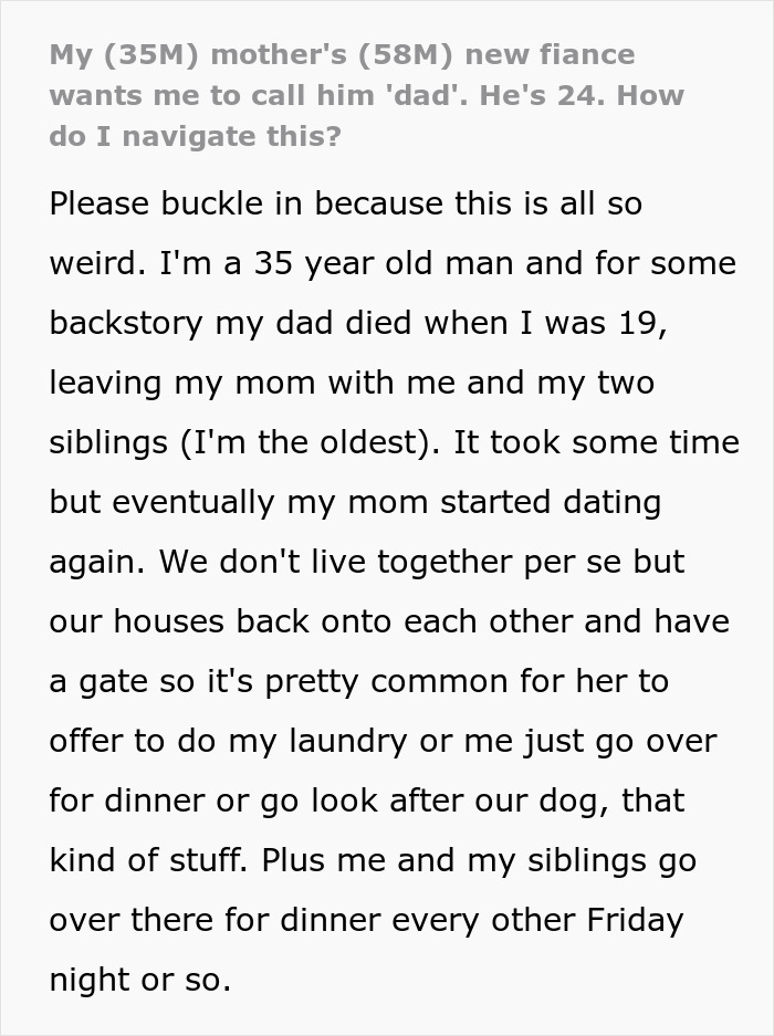 Lady's Kids In Their 30s Find It Hilarious That Her 24YO Fianc&eacute; Expects Them To Call Him Dad