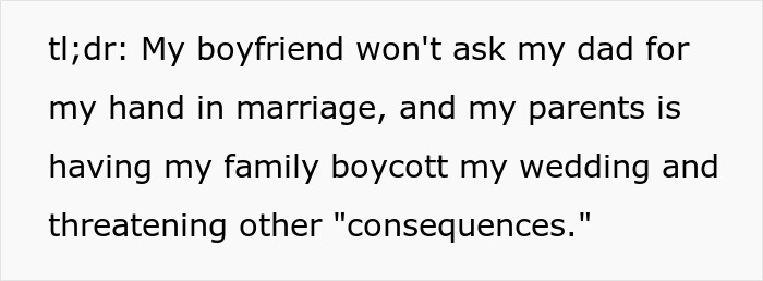 Old-School Parents Skip Daughter's Wedding Over Silly Tradition, She Bans Them From Seeing Her Child