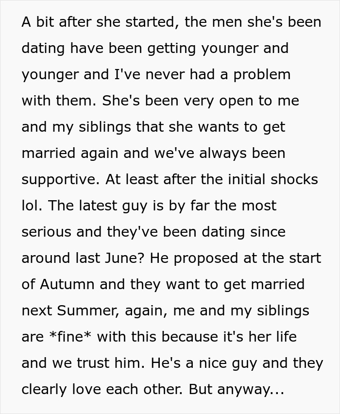 Lady's Kids In Their 30s Find It Hilarious That Her 24YO Fianc&eacute; Expects Them To Call Him Dad
