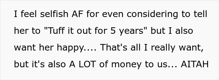 Man Relying On Wife's Salary Tells Her "Tough It Out For 5 Years" At Toxic Job To Make Them Rich Man Relying On Wife's Salary Tells Her "Tough It Out For 5 Years" At Toxic Job To Make Them Rich