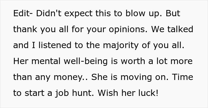Man Relying On Wife's Salary Tells Her "Tough It Out For 5 Years" At Toxic Job To Make Them Rich Man Relying On Wife's Salary Tells Her "Tough It Out For 5 Years" At Toxic Job To Make Them Rich