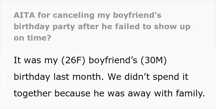 Woman Cancels BF&rsquo;s Party Because He Was Late, Gets A Text From His Mom