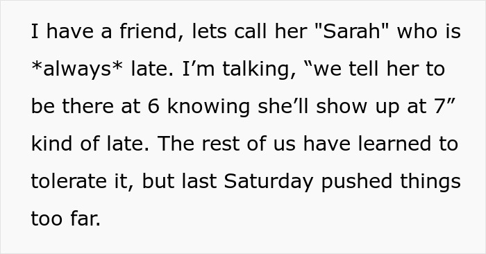 Group Leaves Friend After She’s Late Yet Again, Sparks Major Friendship Fallout Group Leaves Friend After She’s Late Yet Again, Sparks Major Friendship Fallout