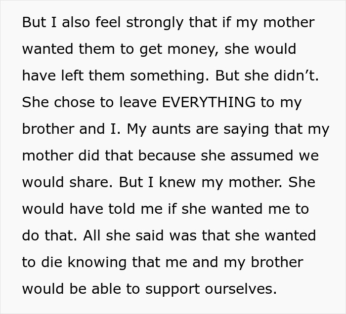Aunts Feel Entitled To Inheritance: &ldquo;She Assumed We Would Share&rdquo;