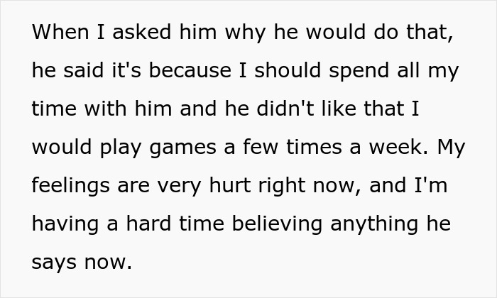 Text about a woman's emotional reaction to her husband's confession, related to a TikTok trend on listening without judgment.